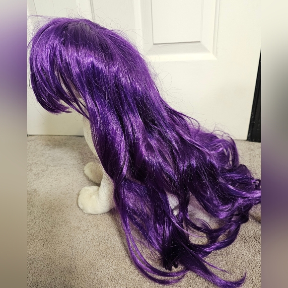 Womens Heat Resistant Curly Hair 28-inch Cosplay Costume Wig Purple - Picture 4 of 8